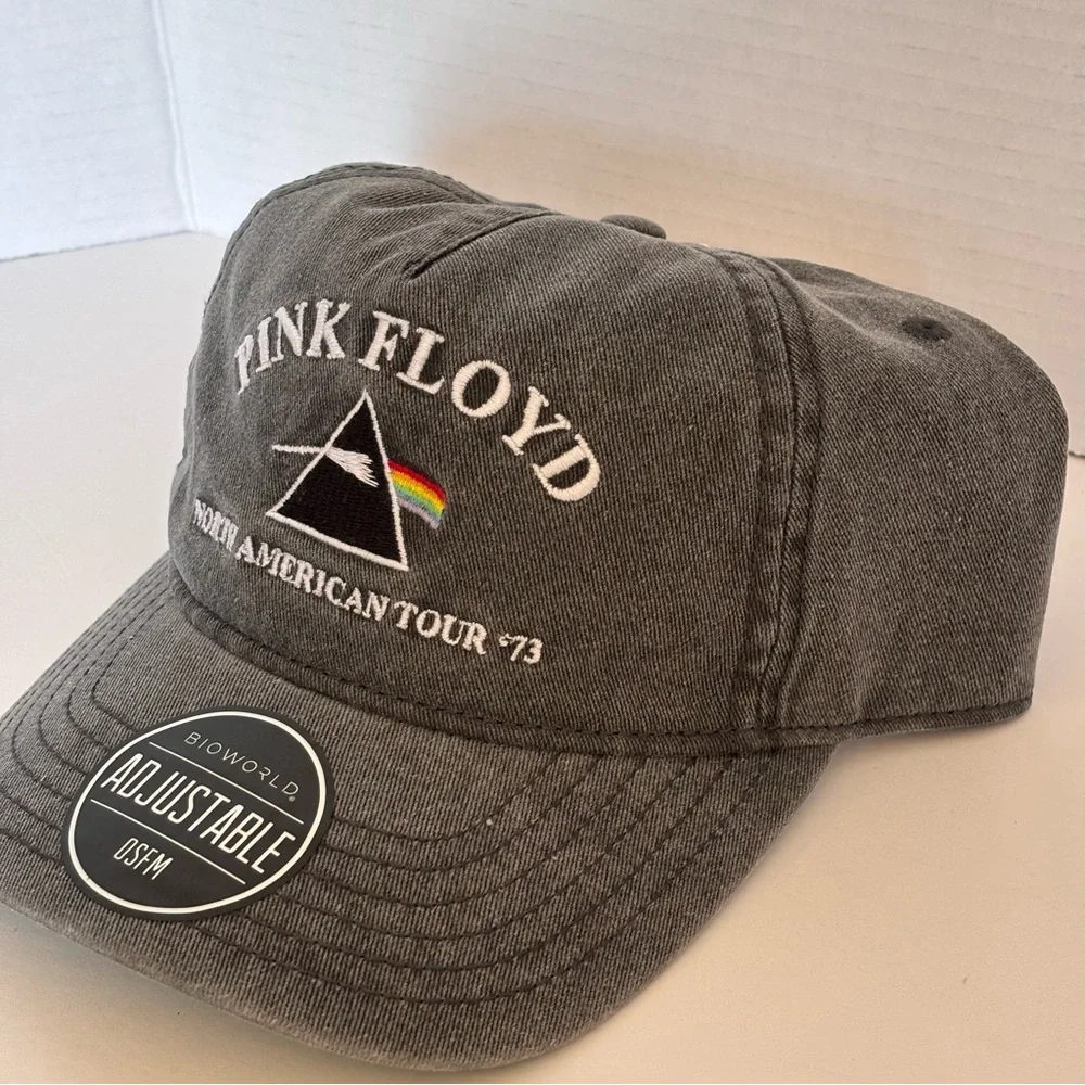 NWTBioworld Dark Gray Pink Floyd Tour Hat Adjustable Officially Licensed Product